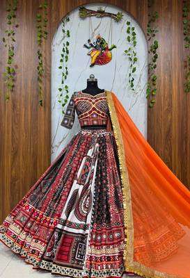 Multicolor Trending Navratri Muslin Lehenga Choli 2