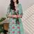 Women Floral Printed Regular Mirror Work Kurta & Trousers With Dupatta