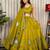 Mahendi Green Embroidery and sequins Aari mirror Silk Blend Lahenga Choli Set 