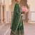 Designer green heavy zari & sequins work anarkali gown