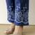 Women’s denim blue embroidery work co-ord set with shirt style top and straight pant for women