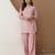 Women's stylish peach soft viscose silk kurta and pant casual wear co-ord set