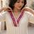 Women Ethnic Motifs Embroidered Regular Thread Work Liva Kurta with Trousers