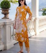 Women Ethnic Motifs Printed Regular Pure Cotton Kurta with Trousers