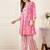 Floral Printed Thread Work Pure Cotton Kurta With Palazzos