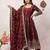 Designer maroon heavy zari & sequins work anarkali gown