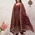 Designer maroon heavy zari & sequins work anarkali gown
