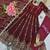 Designer maroon heavy zari & sequins work anarkali gown