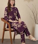 Women Floral Printed Regular Kurta with Trousers