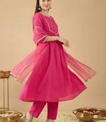 Women Empire Kurta with Trousers & With Dupatta