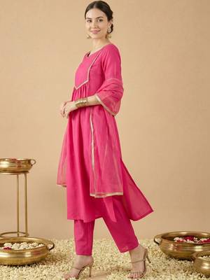 Women Empire Kurta with Trousers & With Dupatta 3