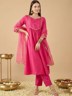 Women Empire Kurta with Trousers & With Dupatta 6