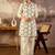 Geometric Printed Shirt Collar A-Line Kurta With Trousers