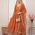 Designer orange heavy zari & sequins work anarkali gown