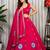 Rani Pink Embroidery and sequins And Aari mirror Silk Blend Lahenga Choli Set 