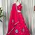 Rani Pink Embroidery and sequins And Aari mirror Silk Blend Lahenga Choli Set 