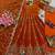 Designer orange heavy zari & sequins work anarkali gown