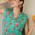 Floral Printed V-Neck Pure Cotton A-Line Kurta With Trouser