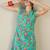 Floral Printed V-Neck Pure Cotton A-Line Kurta With Trouser