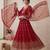 Designer red  heavy zari & sequins work anarkali gown