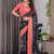 Black Color digital floral prints And zari woven Work Linen Saree