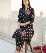 Women Floral Printed Regular Pure Cotton Kurta with Trousers