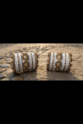 Handmade Bangle Golden white combination for girls and woman 1