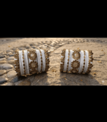 Handmade Bangle Golden white combination for girls and woman