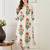 Women Floral Printed Pleated Pure Cotton Kurta with Trousers