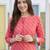 Women Leheriya Dyed Regular Sequinned Kurta with Trousers