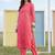 Women Leheriya Dyed Regular Sequinned Kurta with Trousers