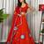 Orange Embroidery and sequins And Aari mirror Silk Blend Lahenga Choli Set 