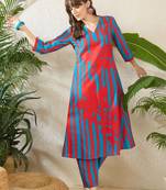 Women Printed Regular Pure Cotton Kurta with Trousers