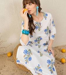 Women Floral Printed Regular Pure Cotton Kurta with Trousers