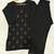 Trendy black floral embroidered ethnic co-ord set for women