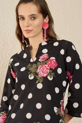 Women Floral Printed Regular Pure Cotton Kurta with Trousers