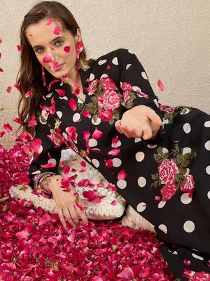 Women Floral Printed Regular Pure Cotton Kurta with Trousers 6