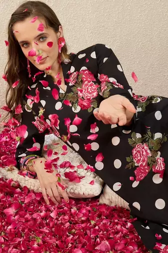 Women Floral Printed Regular Pure Cotton Kurta with Trousers