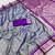 Grey soft banarasi silk saree with zari weaving meenakari design