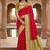 Red  soft banarasi silk saree with zari weaving meenakari design