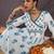Women Floral Printed Angrakha Pure Cotton Kurta with Trousers