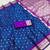 Blue soft banarasi silk saree with zari weaving meenakari design