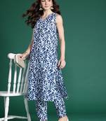 Printed Pure Cotton Kurta with Trousers