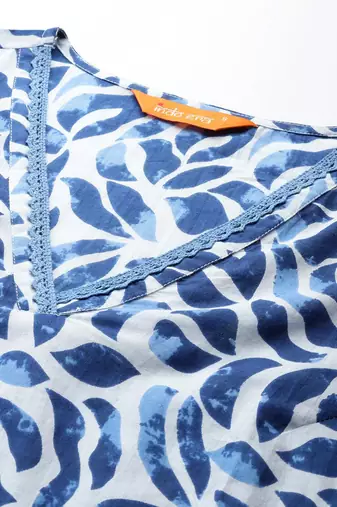 Printed Pure Cotton Kurta with Trousers
