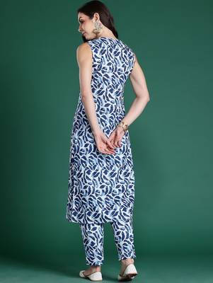 Printed Pure Cotton Kurta with Trousers 6