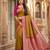 Green soft banarasi silk saree with zari weaving meenakari design