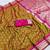 Green soft banarasi silk saree with zari weaving meenakari design