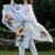 Women Floral Printed Regular Chanderi Silk Kurta with Trousers & With Dupatta