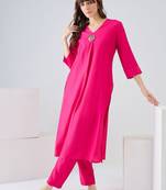 Women Regular Liva Kurta with Trousers
