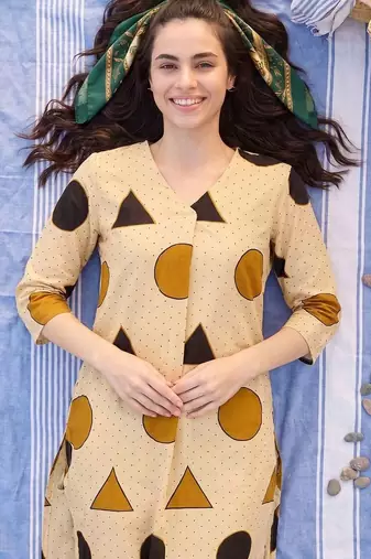 Women Printed Regular Pure Cotton Kurta with Trousers